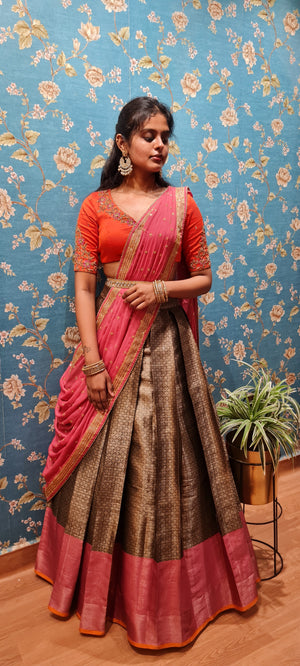 40 Half Saree Designs That Are in Trend This Year - Candy Crow | Half saree  designs, Half saree, Lehenga saree design