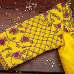 Yellow Embroidered blouse