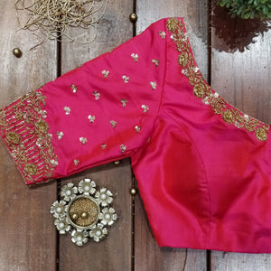 Candy Pink embroidered blouse