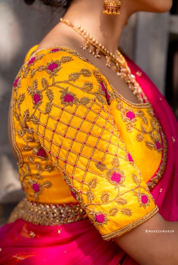 Trending: Eye Catching Matching Blouse For Silk Saree