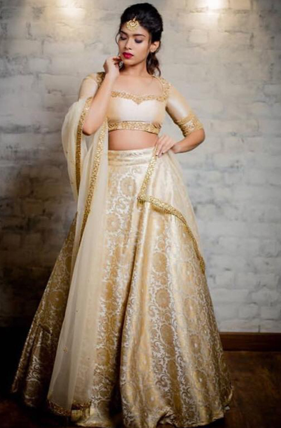 Sharara Suit - Buy Off White Golden Embroidered Jacket Style Sharara Suit
