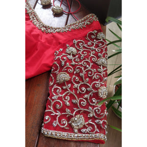 Red Embroidered Blouse